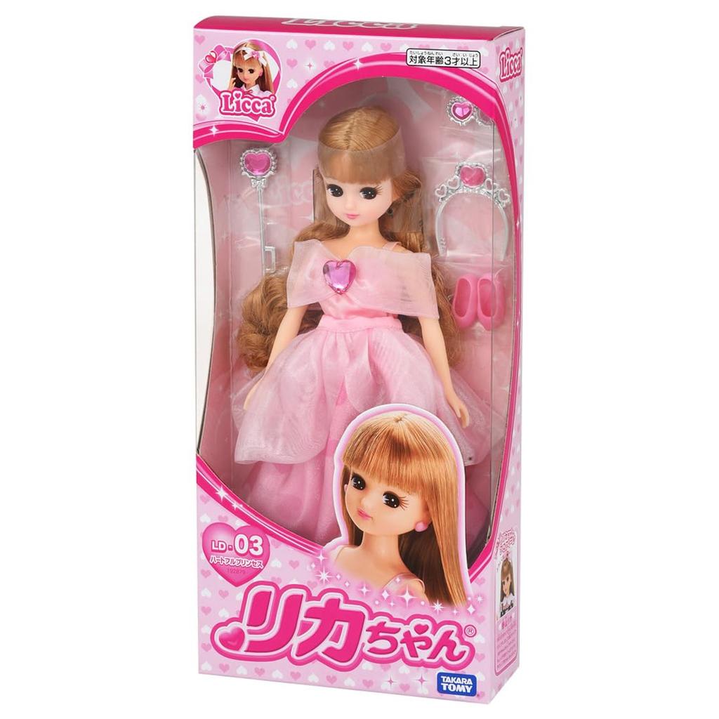Takara Tomy Doll Heartful Princess Pretend Play Toy 3 and Licca-chan LD-03 Dress-Up (Ages up)