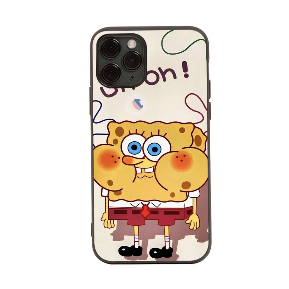 Case for Xiaomi Poco X6 X4 M5 M6 F5 F6 C65 C55 C50 C51 C40 Redmi Note 7 8 14C A3X 13C 12C 11 10A 9C Pro Black Sofe Cover SI44 SpongeBob Cartoon