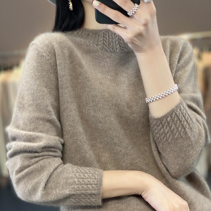 Женский кашемировый свитер Qinghe кашемир 30% кашемир 70% шерсть осенне-зимний пуловер теплый и модный