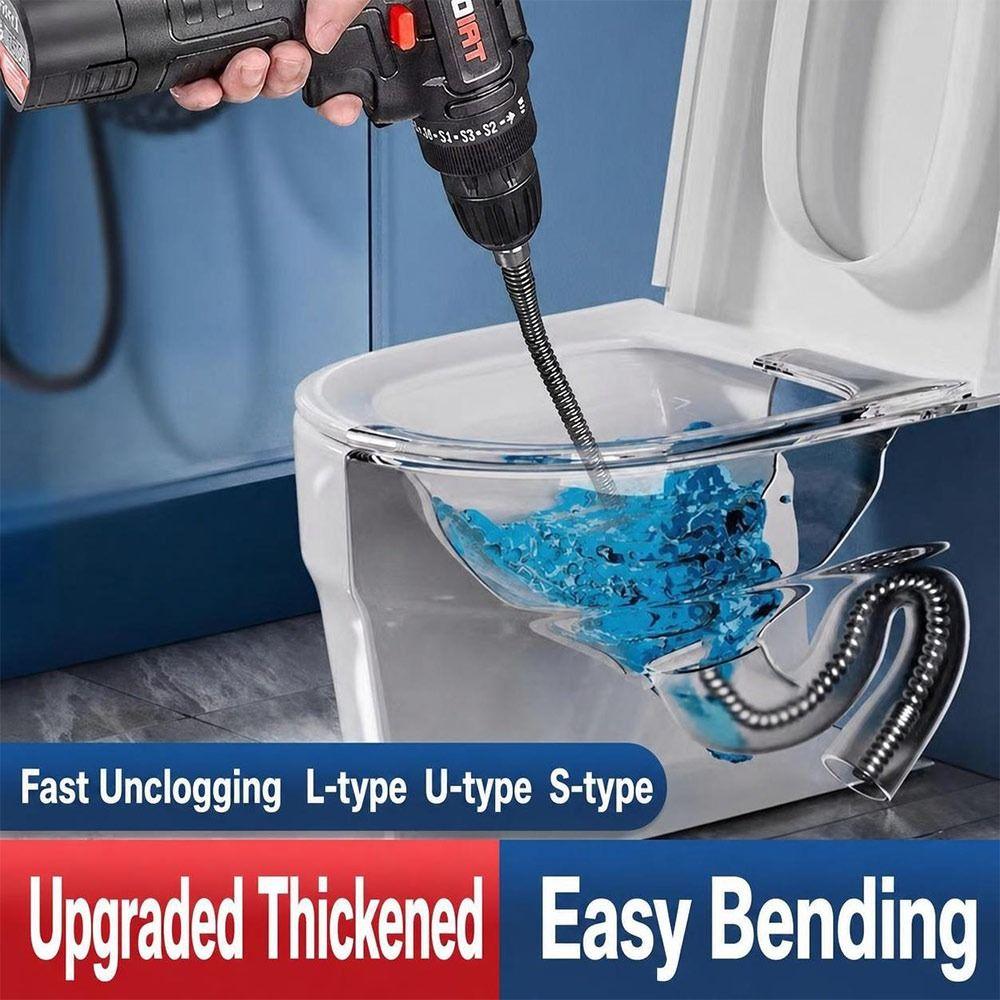 Flexible Spring Plumbing Snake Steel Pipe Cleaning Cable New Drain Snake Sink Maintenance