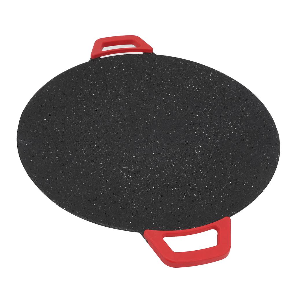 Round Electric Grill 40cm Smokeless Nonstick Rapid Heat Up BBQ Grill Pancake Maker with Handles