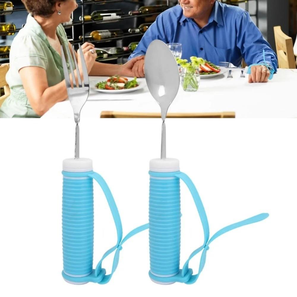 Angle Adjustable Anti-Slip Eating Spoon Anti-Shake Food Aid Fork Stroke Recovery