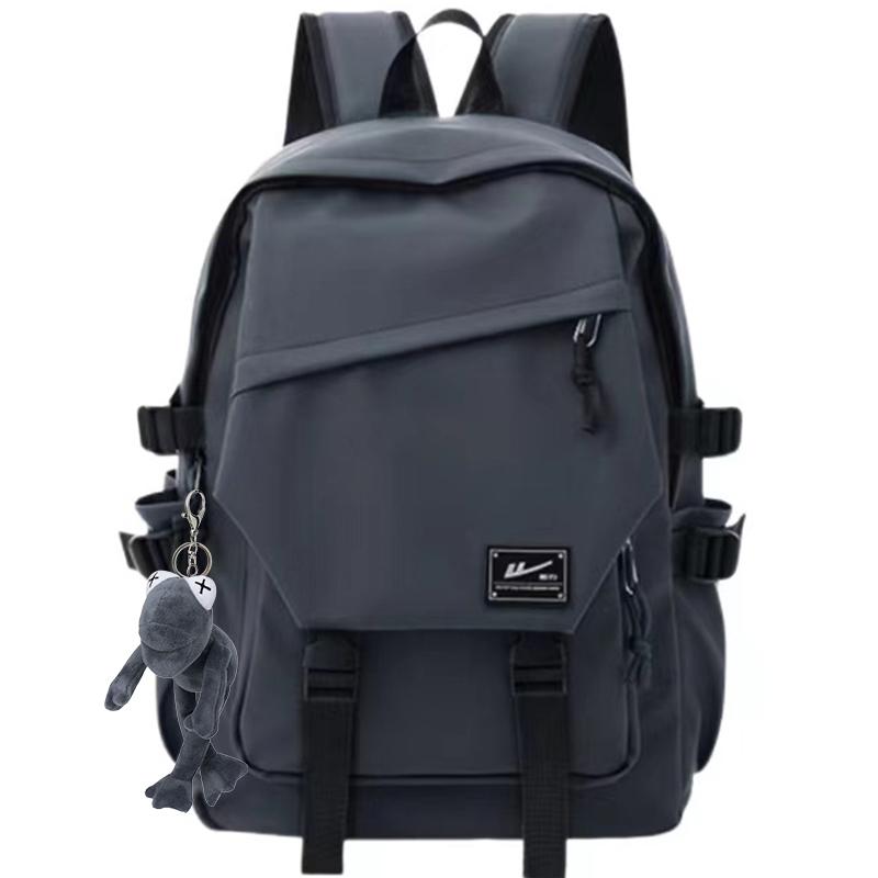 Warrior Simple Solid Color Large Capacity Multifunctional Polyester Backpack Unisex Backpack Black H22B08U50303