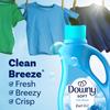 Downy Ultra Liquid Fabric Softener, Clean Breeze, 2-in-1 Soft & Fresh, 3.29 L (150 Loads)
