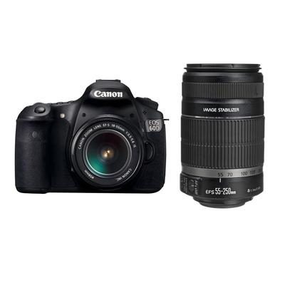 Canon Цифровая зеркальная камера EOS 60D + EF-S 18-55mm f/3.5-5.6 IS + EF-S 55-250mm f/4-5.6 IS II Зум-объектив