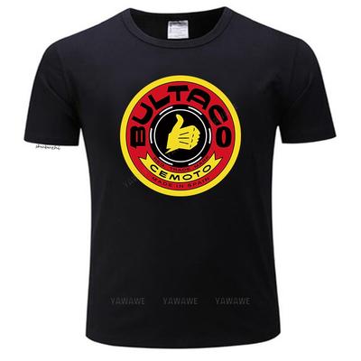 Мужская летняя высококачественная футболка Bultaco Cemoto Motorcycles Мужская черная с принтом Футболка унисекс модная футболка с круглым вырезом