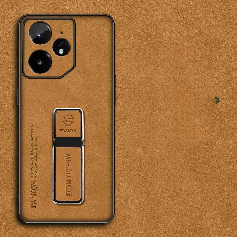 Чехол-подставка из овечьей кожи для Oppo Realme NEO 7 NEO7, матовая подставка, защитный силиконовый чехол для Realme GT 7 Pro GT6 T NEO 6SE