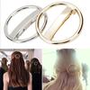 Women's Punk Circle Hairpin Golden Silver Hair Clip Alloy Round Clamp Headwear