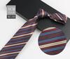 Men'S Tie British Retro Dark Brown Coffee Gold Striped Gentleman'S Suit Shirt Dress Professional High-End Hand Style
