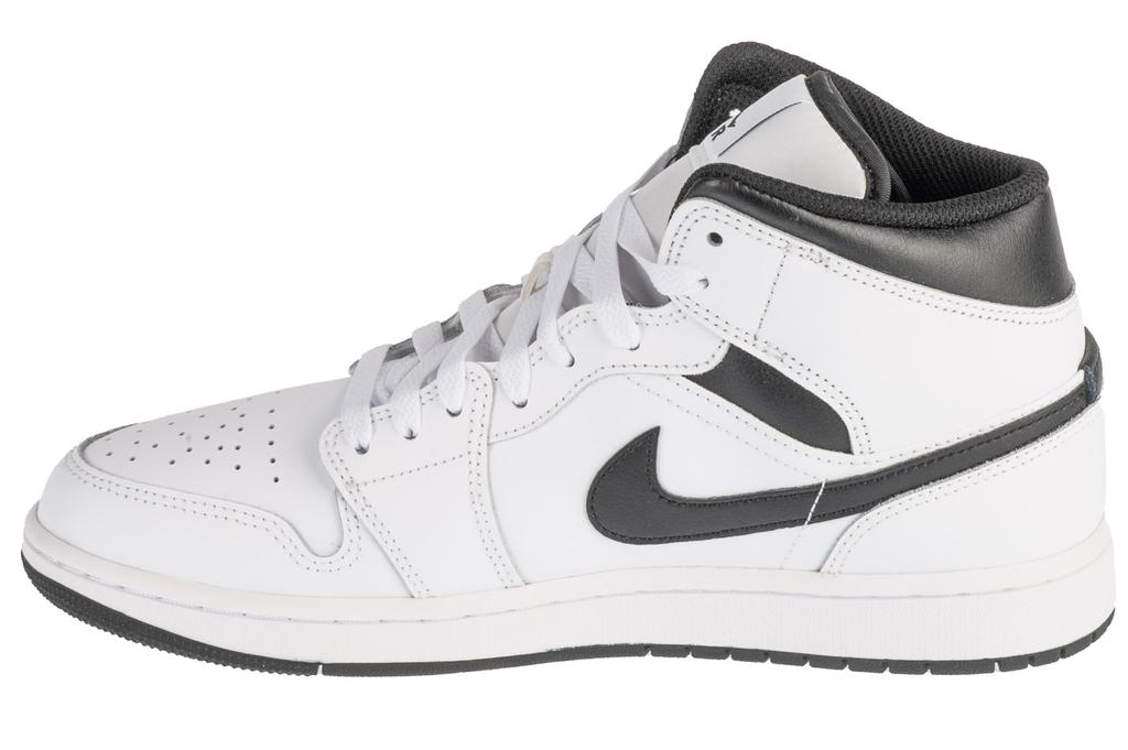 Air Jordan 1 Mid, Mens White Sneakers