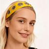 Solid Color Hollow Metal Headband Grommet Yoga Elastic Hair Band  Women