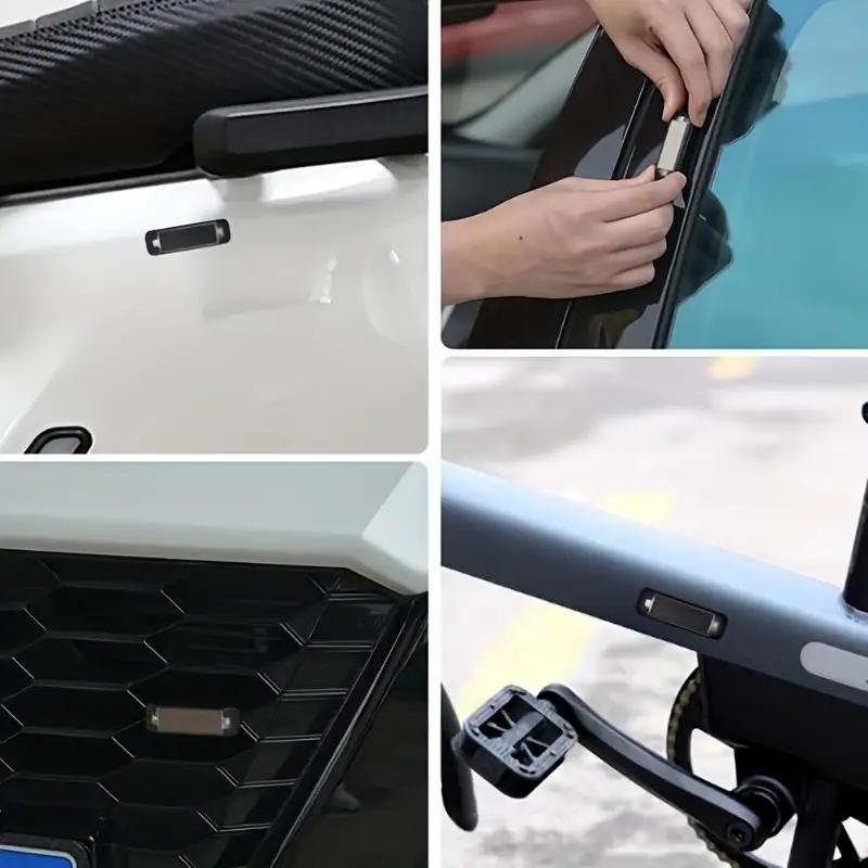 Solar Powered LED Tail Warning Light - Rear Collision Prevention Flashing Light for Car Motorcycle Electric Vehicle Bicycle