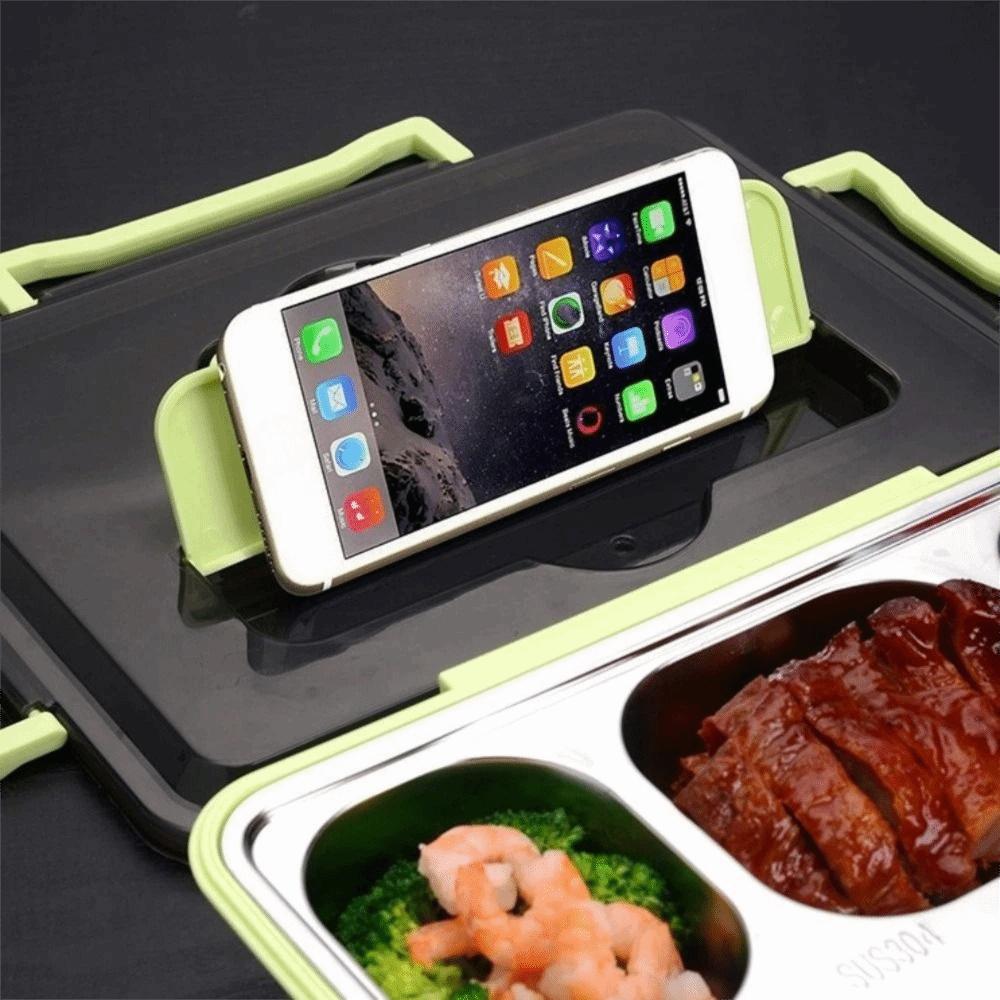 Leakproof Stainless Steel Lunch Box Microwavable Food Grade Insulated Lunch Box Multi-Grid with Cutlery Food Container