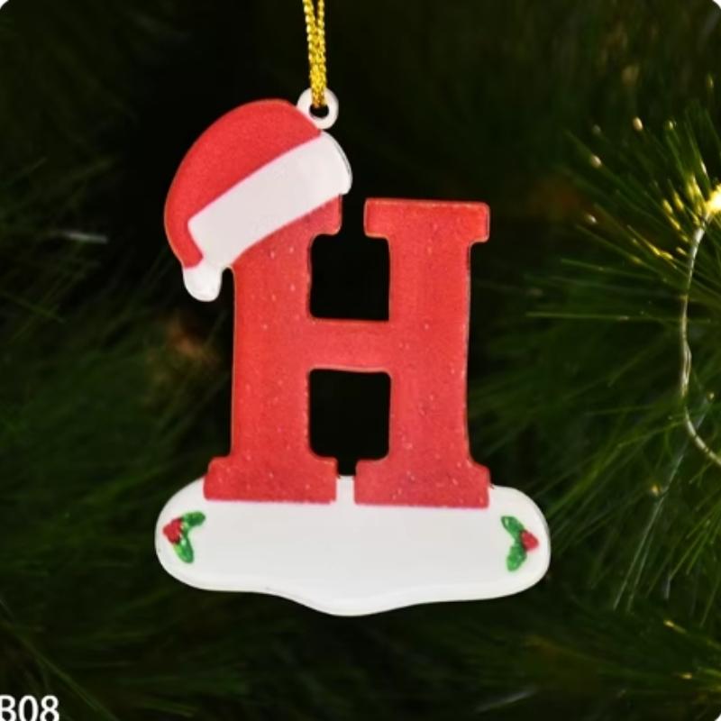 Рождественское украшение подвеска персонализированные рождественские украшения из 26 букв своими руками подвесное украшение на рождественскую елку новый год 2024
