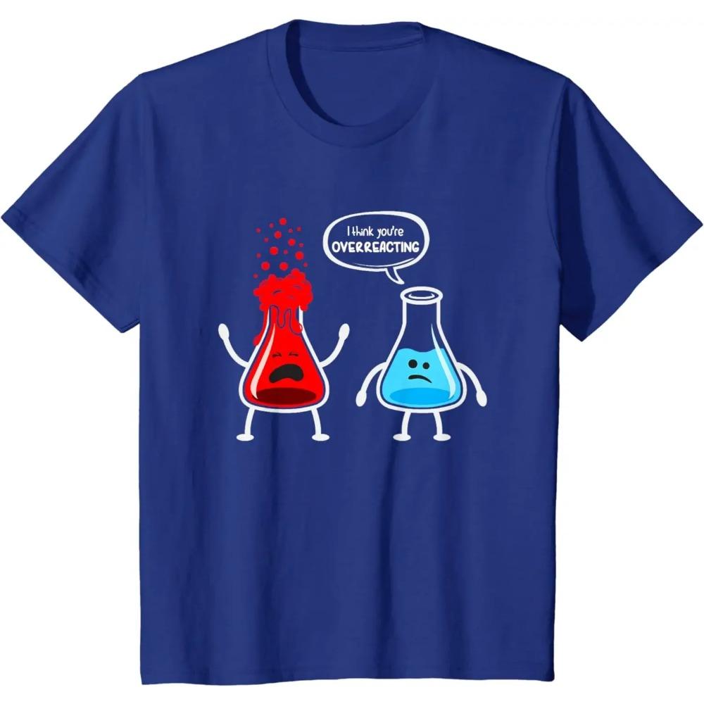 Футболка Overreacting" Funny Chemistry Nerd - классический крой, круглый вырез, короткий рукав, черная