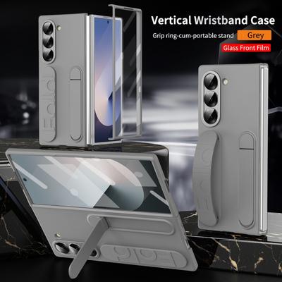 Браслет Fold6 с подставкой, стеклянная пленка, чехол для телефона Samsung Galaxy Z Fold 6, держатель Fold6 5G, жесткий противоударный чехол