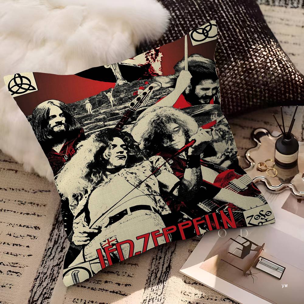 Группа L-Led Z-Zeppelin Подушка Подарок Декор для дома и офиса Спальня Диван Автомобиль Наволочка Чехол 45x45