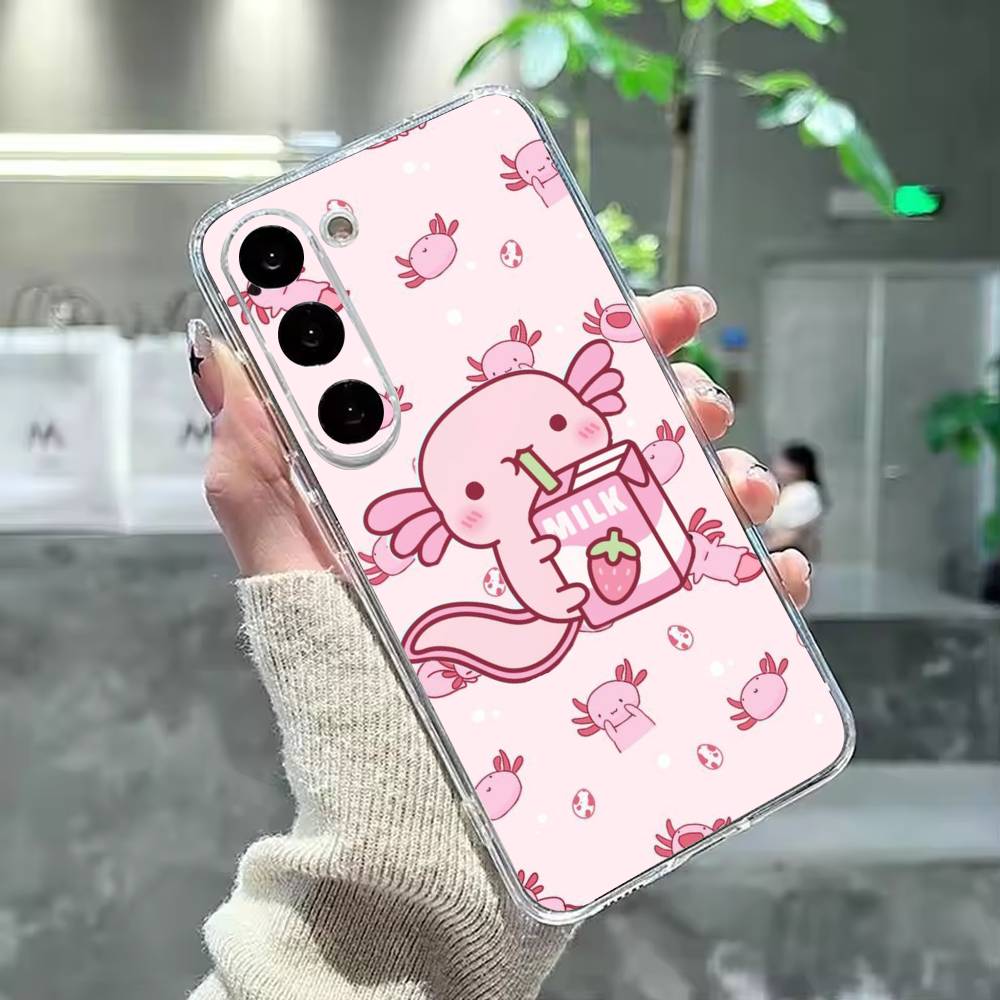 Мультяшный C-Милый A-Аксолотль Чехол для Телефона Для Samsung Galaxy A91,80,73,72 ,71,53,52,32 ,31,22,21s,20,Прозрачный Чехол