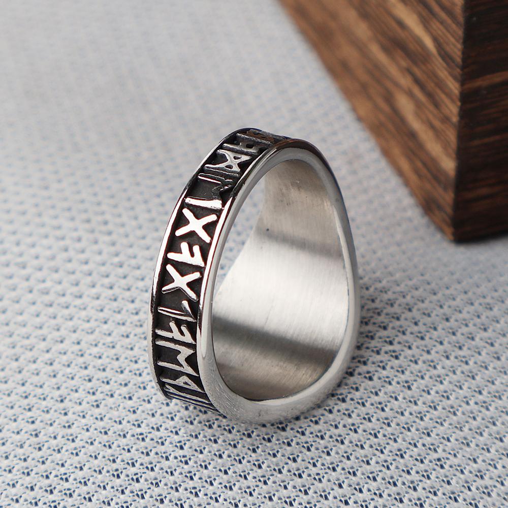 Винтажные кольца-компасы викингов Vegvisir для мужчин из нержавеющей стали, скандинавский амулет Одина и ворона, руническое кольцо, байкерские украшения