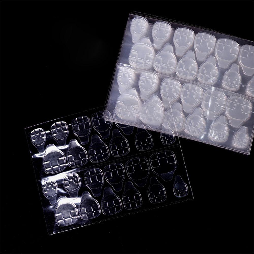 Transparent False Nail DIY Tips Decals Glue Sticker Nail Art Tape Self Adhesive Manicure Extension