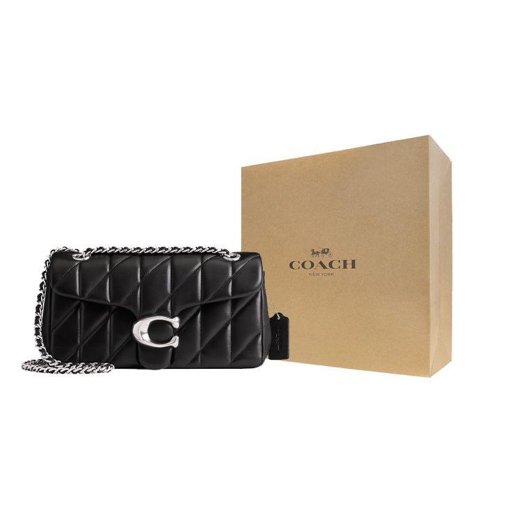 Coach Коричневая сумка через плечо из кожи наппа, сумка на плечо, средняя, женская, черная CP150-LHBLK