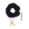 Fashionable Scrunchie Wristlet Keychain Charm Pendant Versatile Use Hair Tie Accessory for Trendy Women and Girls