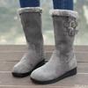 Fashion Women's New Fashionable Versatile Suede Mid-calf Boot Plush Warm Snow Boots Women Winter Comfortable Cotton Boots Platform Shoes
