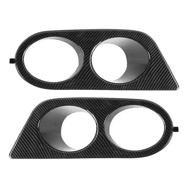 2X Front Bumper Fog Light Cover For BMW E46 M3 2001 2002 2003 2004 2005 2006 Car Dual Hole Surround Air Duct Grille Racing style