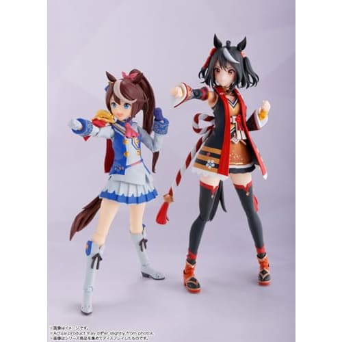TAMASHII NATIONS S.H.Figuarts Uma Musume Pretty Derby Kitasan Black, примерно 140 мм, окрашенная подвижная фигурка из ПВХ и АБС