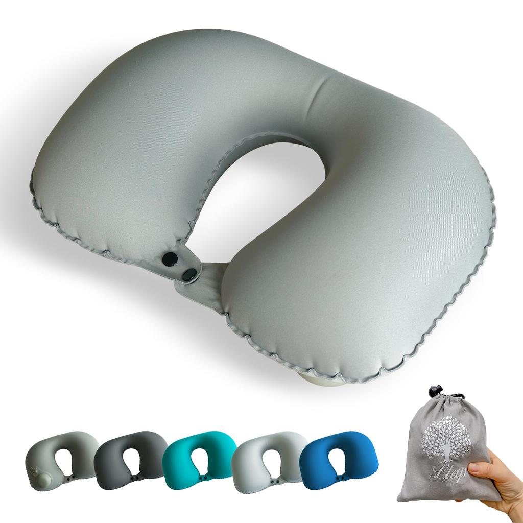 LLAP Шейный Двойной Портативный Шейный Воздушный Шейный Ручной Нажимного Типа Шейный Для Путешествий Чехол для Хранения Включен Подушка, U-образная Подушка, Клапан, Подушка, U-образная,