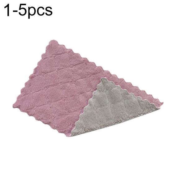 5 шт. двухсторонняя водопоглощающая кухонная ткань для мытья посуды, полотенце для рук