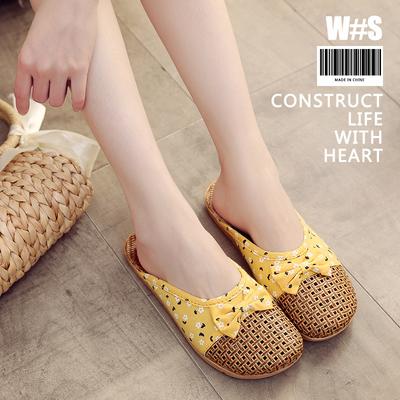 Новые модные женские тапочки из ротанга Baotou Grass