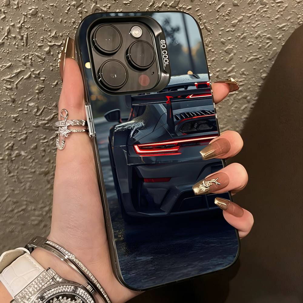 Чехол для телефона с изображением автомобилей GT3 для iPhone 17, 16, 15, 14, 13, 12, 11 Plus, Pro Max, XS, Цветной Серебристый Черный Чехол