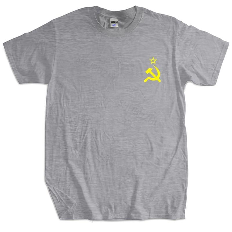 Советский Флаг Серп и Молот Коммунизм СССР CCCP Модная Унисекс Футболка Европейский Размер Мужская Черная Футболка