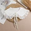 Multifunctional Sunscreen Detachable Doll Fake Collar Shawl Lapel Mesh Embroidery Floral Lace False Collar Clothes Accessory