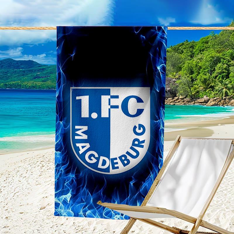 Magdeburg Flames Beach Towel - Soft, Absorbent Microfiber, Lightweight, Ideal for The Beach, Parties, Travel, Camping fan gifts