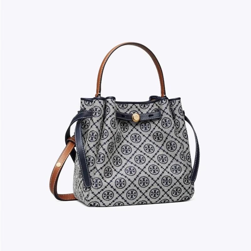 Tory Burch Romy T Monogram Jacquard Bucket Bag