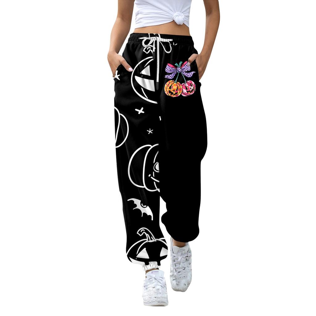 Women's Casual Fashion Sweatpants Halloween Printed Casual Pants