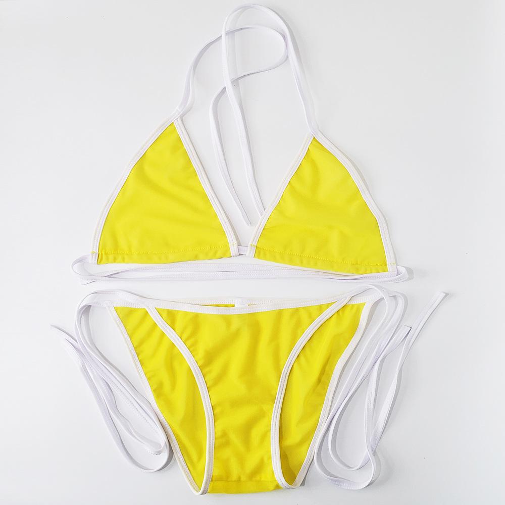 Женский купальник бикини на шнуровке с цветочным кружевом и нагрудными вкладышами, 2025