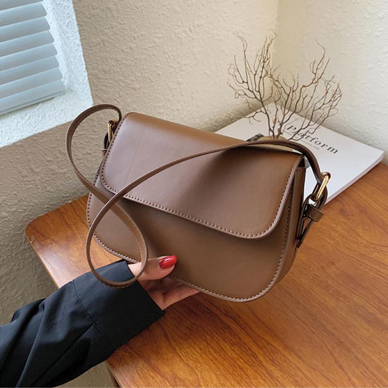Классическая однотонная сумка на плечо высокого класса для женщин, нишевая сумка через плечо, модная маленькая квадратная сумка