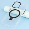 For iPhone 16 Case Compatible with MagSafe Kickstand TPU + PC Clear Phone Cover - Black