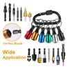 1/4" Hex Shank Screwdriver Bits Holder Extension Bar Keychain Screw Adapter Drill Change Hand-held Screwdriver Drill Bits Holder