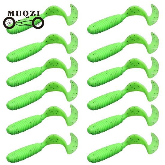 12 шт., 6 см, разноцветная искусственная завитковая червь, мягкая приманка