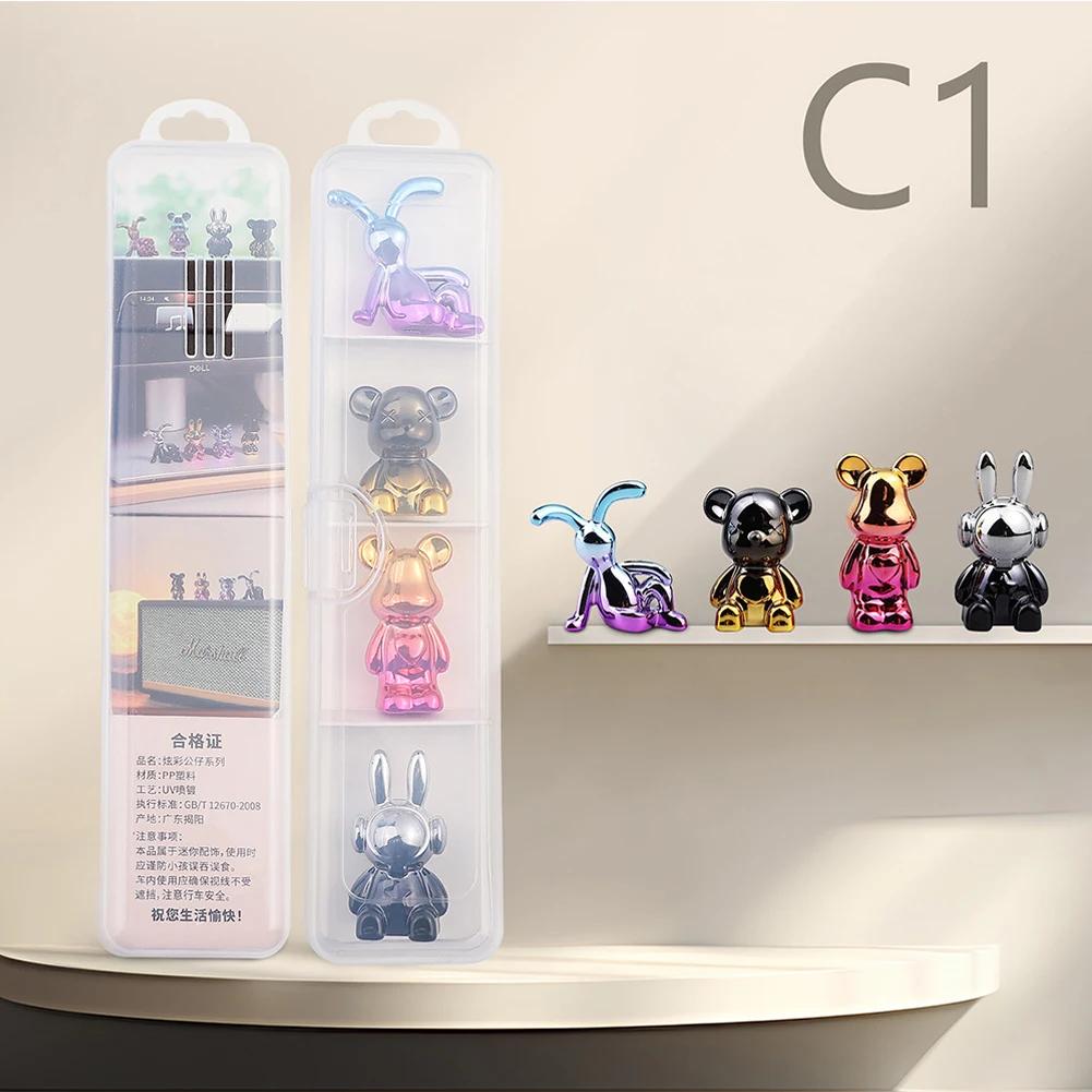 4 шт. забавный медведь центральная консоль украшения приборная панель автомобиля украшения аксессуары офис подарки для дома украшения авто декор украшения