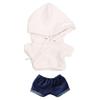 Niannyyhouse 15cm Plush Clothes Hoodie, Jeans, Cotton Doll Clothes, Dress-Up (White)
