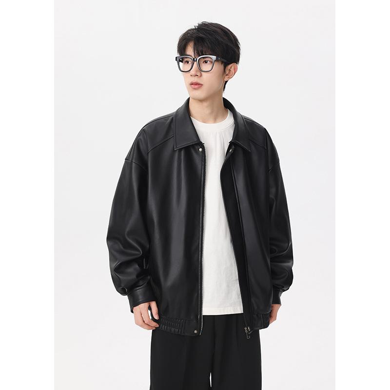 Куртка из искусственной кожи мужская осенне-зимняя, американский новый стиль, свободная, модная, красивая, повседневная, молодежная куртка