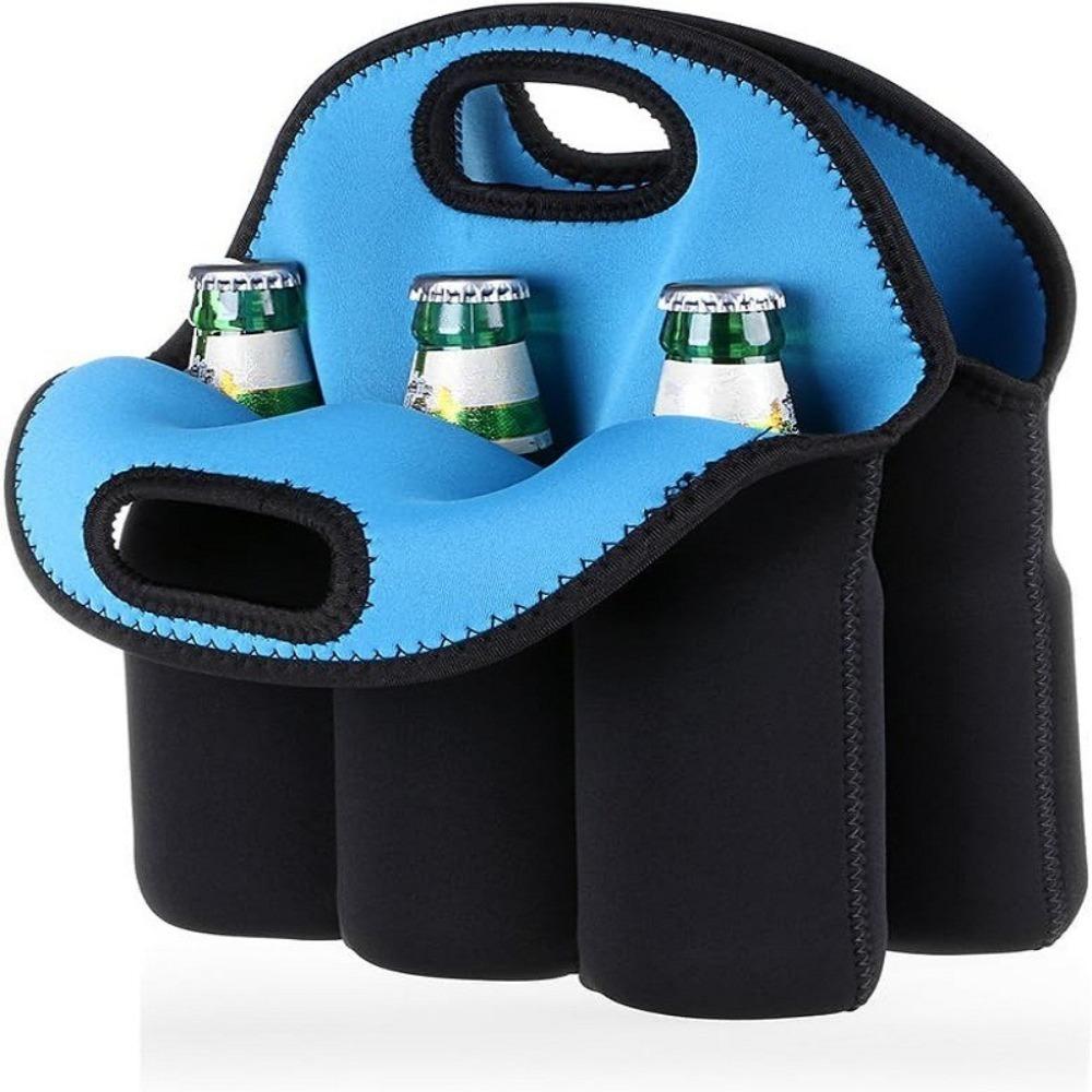 6 Bottles Can Carrier Tote Insulated Non-slip Water Bottle Cover with Handle Reusable Insulated Beverage Carrier