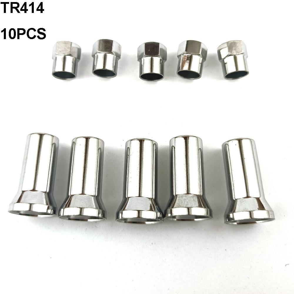 10pcs Chrome Wheel Tyre Valve Left Right Front Rear Hex Caps Universal Sleeve Covers