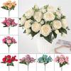 9 головок имитация шелкового пиона, искусственные цветы, букет, домашнее свадебное украшение