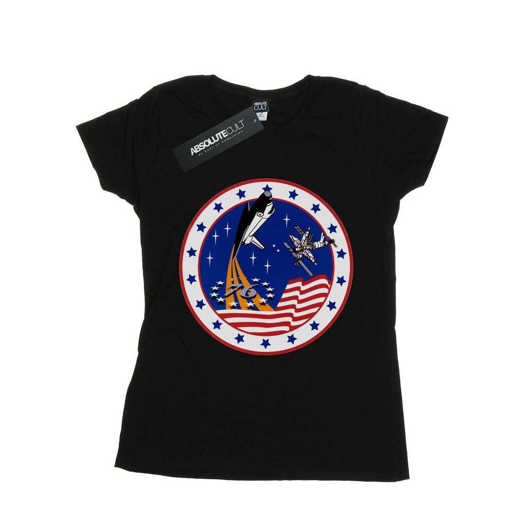 NASA Womens/Ladies Classic Rocket 76 Cotton T-Shirt